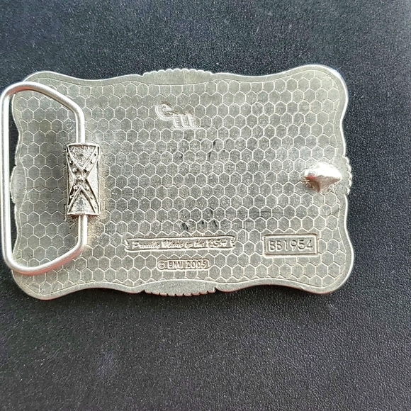 Vintage Dixie Darlin' Belt Buckle Red Blue Stars Enamel Made in the USA - Picture 4 of 7